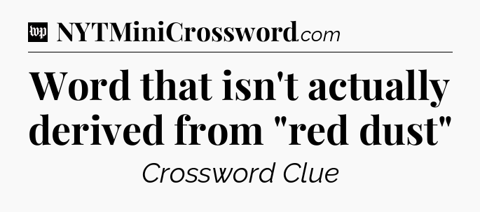 Word that isn't actually derived from 