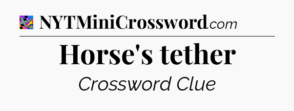 Horse's tether Crossword Clue