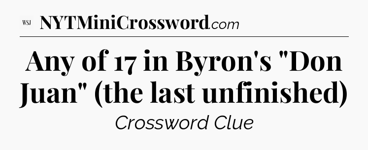 Any of 17 in Byron's 