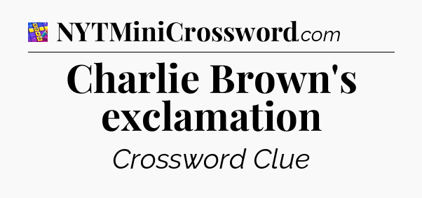 Charlie Brown's exclamation Codycross