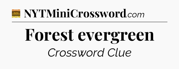 Forest evergreen - Eugene Sheffer Crossword