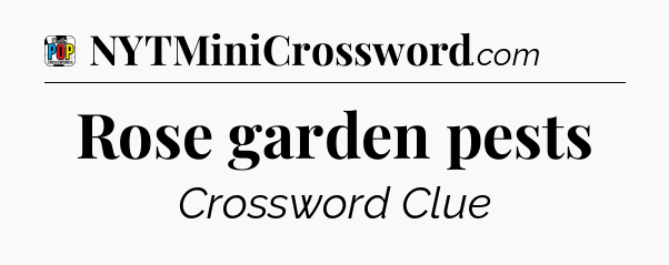 Rose garden pests Crossword Clue