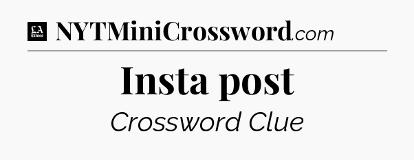Insta post - LA Times Crossword