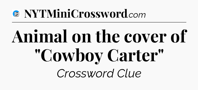 Animal on the cover of 