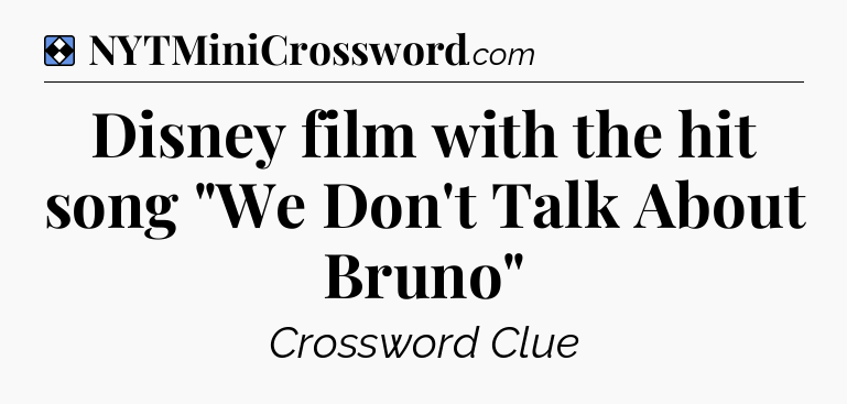 Solution: Disney film with the hit song 