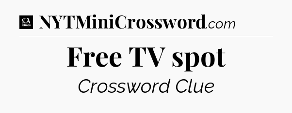 Free TV spot - LA Times Crossword