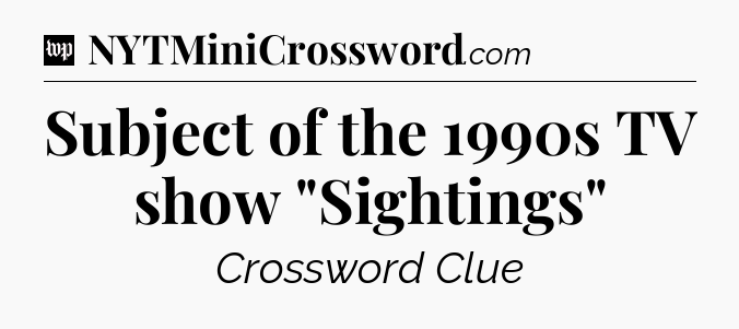 Subject of the 1990s TV show 