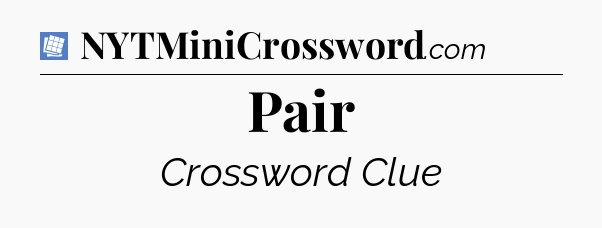 Pair Puzzle Page Crossword Clue