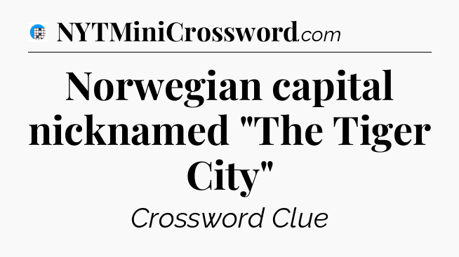 Norwegian capital nicknamed 