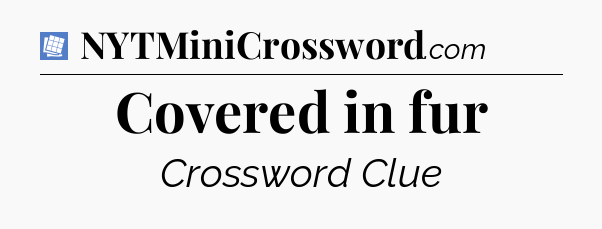 Covered in fur Puzzle Page Crossword Clue