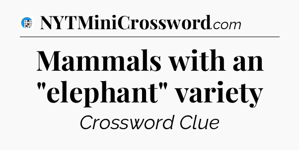 Mammals with an 