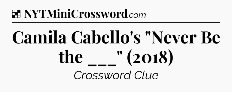 Solution: Camila Cabello's 