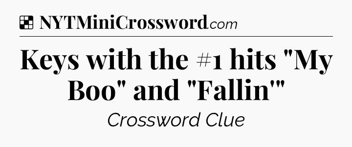 Solution: Keys with the #1 hits 