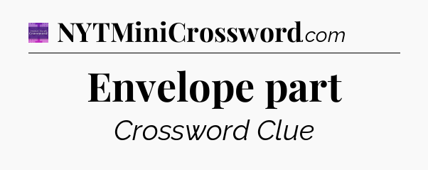 Envelope part - Thomas Joseph Crossword