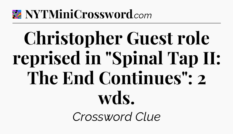 Christopher Guest role reprised in 