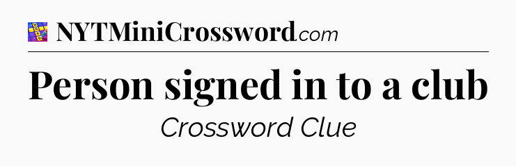 Person signed in to a club Codycross