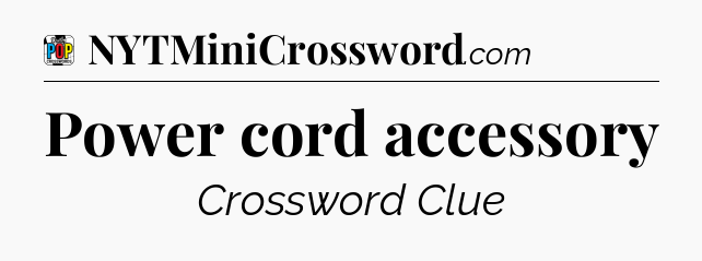Power cord accessory Crossword Clue