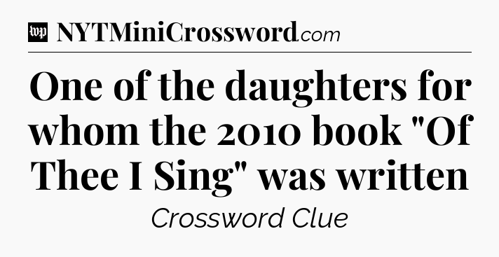 One of the daughters for whom the 2010 book 