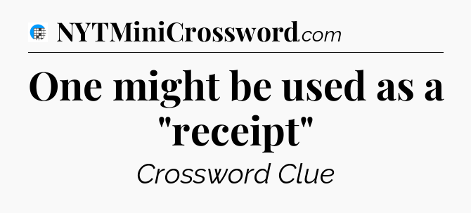 One might be used as a 