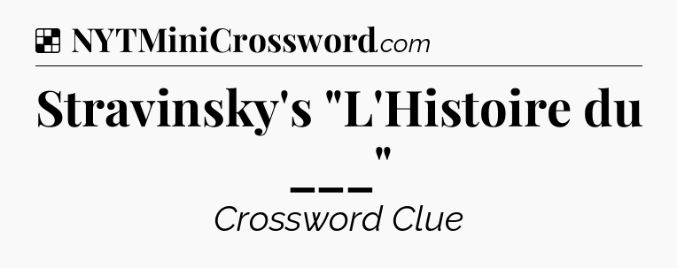 Solution: Stravinsky's 