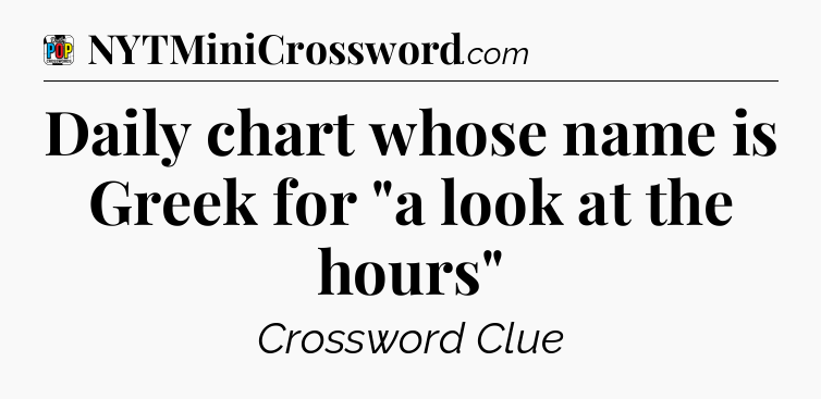 Daily chart whose name is Greek for 