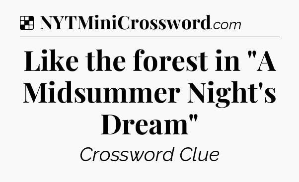 Solution: Like the forest in 
