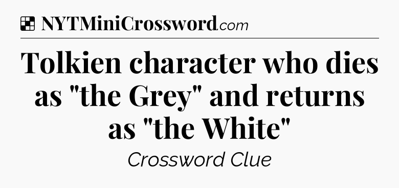 Solution: Tolkien character who dies as 