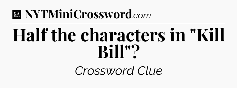 Half the characters in 