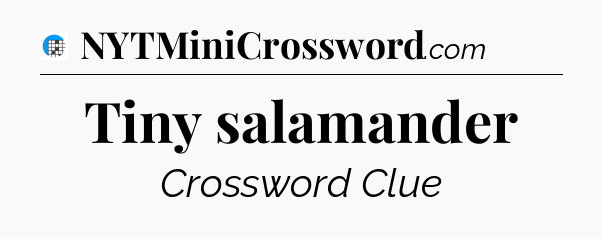 Tiny salamander Crossword Clue