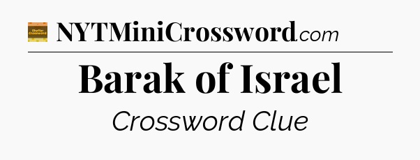 Barak of Israel - Eugene Sheffer Crossword