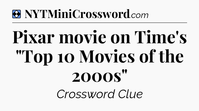 Solution: Pixar movie on Time's 