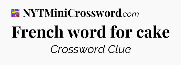 French word for cake Codycross