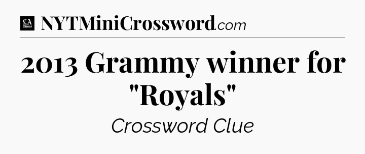 2013 Grammy winner for 