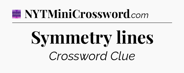 Symmetry lines - Thomas Joseph Crossword