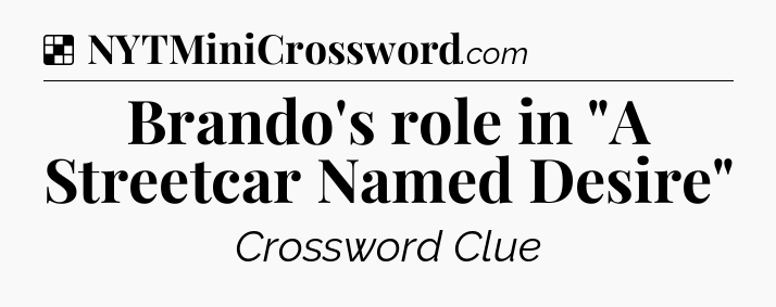 Solution: Brando's role in 