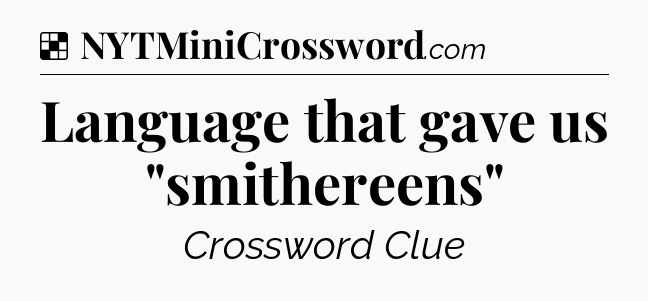 Solution: Language that gave us 