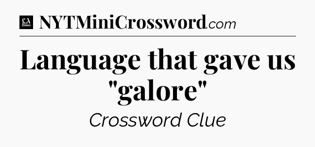 Language that gave us 