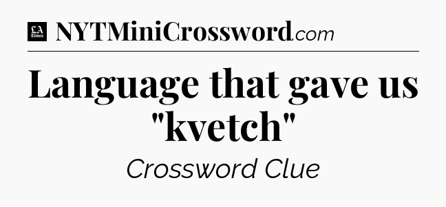 Language that gave us 