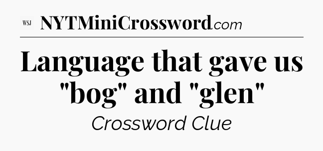 Language that gave us 