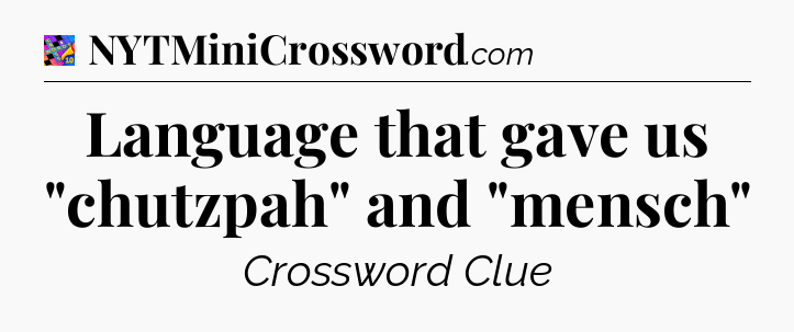 Language that gave us 