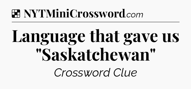 Solution: Language that gave us 