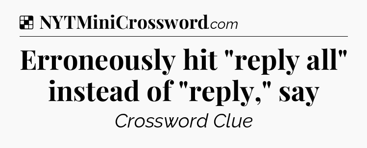 Solution: Erroneously hit 