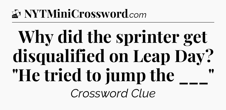 Why did the sprinter get disqualified on Leap Day? 