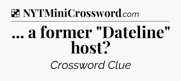 Solution: ... a former 