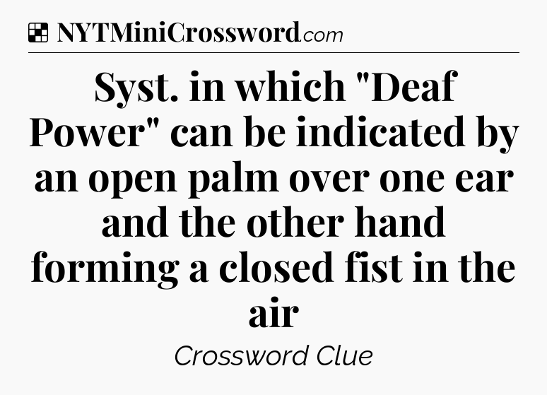 Solution: Syst. in which 