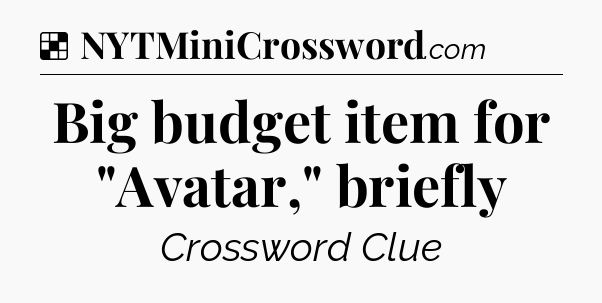 Solution: Big budget item for 
