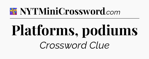 Platforms, podiums Codycross