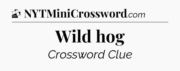 Wild hog - Daily Themed Classic Crossword