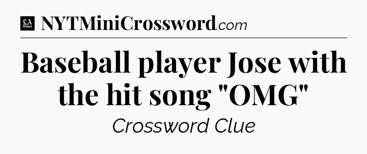 Baseball player Jose with the hit song 