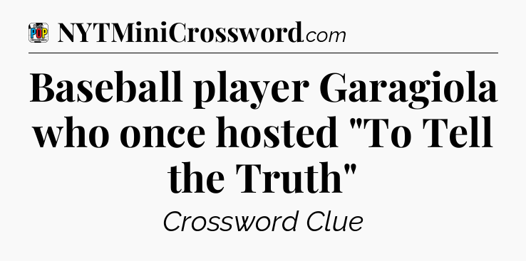 Baseball player Garagiola who once hosted 